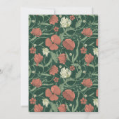 ヴィンテージアールヌーボー結婚フローラ 招待状 (裏面)