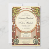 ヴィンテージアールヌーボー結婚式招待状1 招待状 (正面)