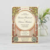ヴィンテージアールヌーボー結婚式招待状1 招待状 (スタンド正面)