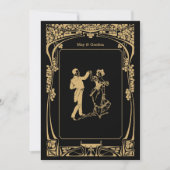 ヴィンテージアールヌーボー結婚式招待状2 招待状 (正面)