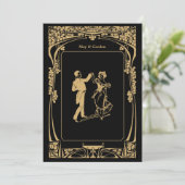 ヴィンテージアールヌーボー結婚式招待状2 招待状 (スタンド正面)