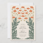 ヴィンテージアールヌーボー結婚式招待状 招待状 (正面)