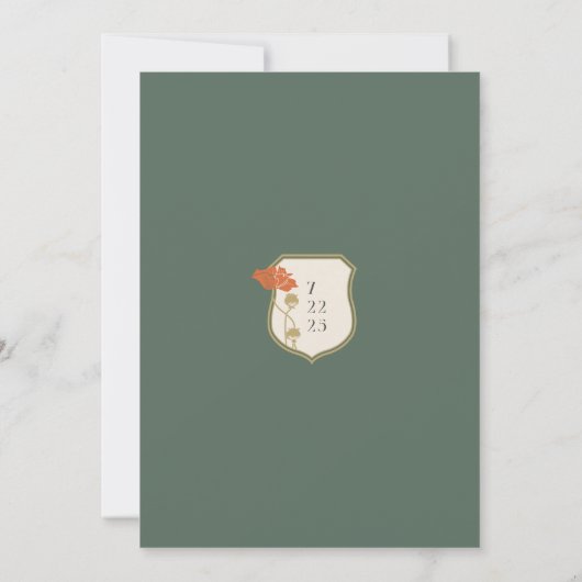 ヴィンテージアールヌーボー結婚式招待状 招待状 (裏面)