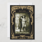 ヴィンテージアールヌーボー結婚式招待状 招待状 (正面)