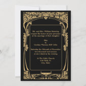 ヴィンテージアールヌーボー結婚式招待状 招待状 (裏面)