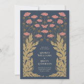 ヴィンテージアールヌーボー結婚式招待状 招待状 (正面)