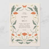 ヴィンテージアールヌーボー結婚式 プログラム (正面)