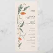 ヴィンテージアールヌーボー結婚式 プログラム (正面)