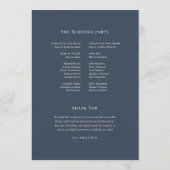 ヴィンテージアールヌーボー結婚式 プログラム (裏面)