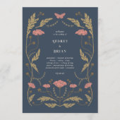 ヴィンテージアールヌーボー結婚式 プログラム (正面)