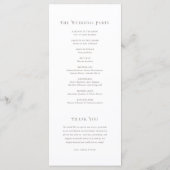 ヴィンテージアールヌーボー結婚式 プログラム (裏面)