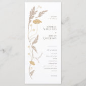 ヴィンテージアールヌーボー結婚式 プログラム (正面)