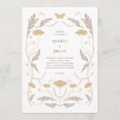 ヴィンテージアールヌーボー結婚式 プログラム (正面)