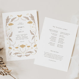 ヴィンテージアールヌーボー結婚式 プログラム