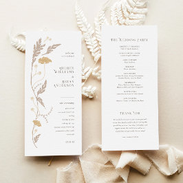 ヴィンテージアールヌーボー結婚式 プログラム