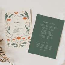 ヴィンテージアールヌーボー結婚式 プログラム