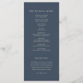 ヴィンテージアールヌーボー結婚式 プログラム (裏面)