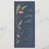 ヴィンテージアールヌーボー結婚式 プログラム (正面)