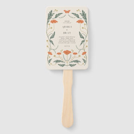 ヴィンテージアールヌーボー結婚式 プログラム ハンドファン