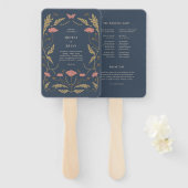 ヴィンテージアールヌーボー結婚式 プログラム ハンドファン (正面&裏面)