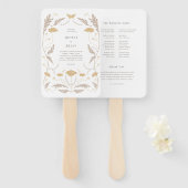 ヴィンテージアールヌーボー結婚式 プログラム ハンドファン (正面&裏面)