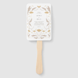 ヴィンテージアールヌーボー結婚式 プログラム ハンドファン