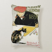 ヴィンテージアールヌーボー絵画、ペット・キャット アクセントクッション