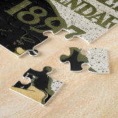 ヴィンテージアールヌーボー絵画、ペット・キャット ジグソーパズル (側面)