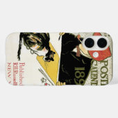 ヴィンテージアールヌーボー絵画、ペット・キャット Case-Mate iPhoneケース (裏面 (横))