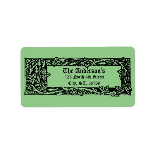 ヴィンテージアールヌーボー縁どフローラ ラベル (正面)