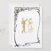 ヴィンテージアールヌーボー縁どフローラ 招待状 (裏面)