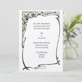 ヴィンテージアールヌーボー縁どフローラ 招待状 (スタンド正面)