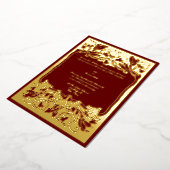 ヴィンテージアールヌーボー縁どフ結婚ァー 箔招待状 (回転した状態)