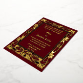 ヴィンテージアールヌーボー縁ど葉結婚病 箔招待状 (回転した状態)