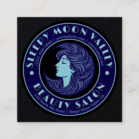 ヴィンテージアールヌーボー美しいサロン スクエア名刺 (正面)