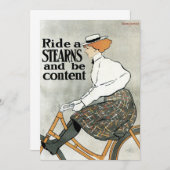 ヴィンテージアールヌーボー自転車に乗る (正面/裏面)