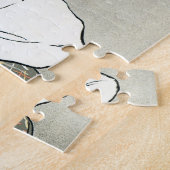 ヴィンテージアールヌーボー自転車に乗る ジグソーパズル (側面)