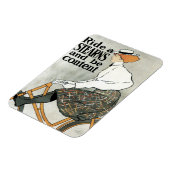 ヴィンテージアールヌーボー自転車に乗る マグネット (左側)