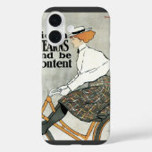 ヴィンテージアールヌーボー自転車に乗る Case-Mate iPhoneケース (裏面)