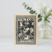 ヴィンテージアールヌーボー自転車広告美術 ポストカード (スタンド正面)