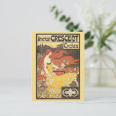 ヴィンテージアールヌーボー自転車広告 ポストカード (スタンド正面)