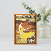 ヴィンテージアールヌーボー自転車広告 ポストカード (スタンド正面)