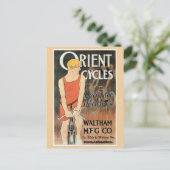 ヴィンテージアールヌーボー自転車広告 ポストカード (スタンド正面)