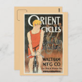 ヴィンテージアールヌーボー自転車広告 ポストカード (正面/裏面)