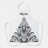 ヴィンテージアールヌーボー花フローラ静物 エプロン (正面)