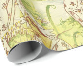 ヴィンテージアールヌーボー花妖精レディーパターン ラッピングペーパー (ロールコーナー)