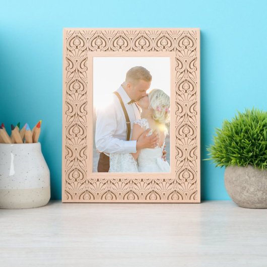 ヴィンテージアールヌーボー花柄 レーザー彫刻フレーム