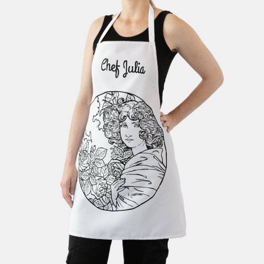 ヴィンテージアールヌーボー花 エプロン (インサイチュ)