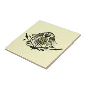 ヴィンテージアールヌーボー花 タイル (側面)