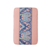 ヴィンテージアールヌーボー蝶とパンジー バスマット (正面縦)